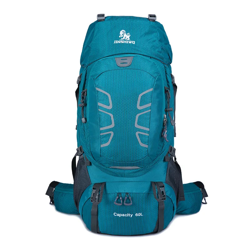 60L Hiking Backpack Outdoor Large Capacity Waterproof Wearproof Luggage Rucksack Men Women Camping Climbing Travel Sports Bag