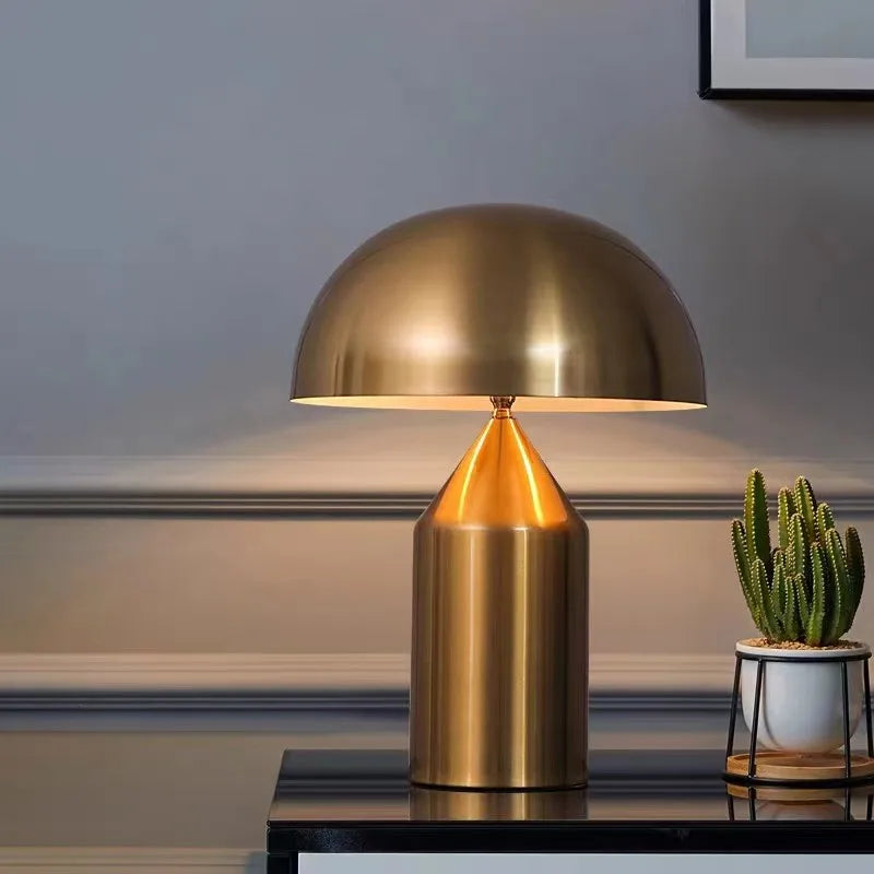 Oluce Atollo Lamp Modern Creative Mushroom Lamp for Bedroom Study Living Room Decoration Gold White Black Bedside Table Lamp