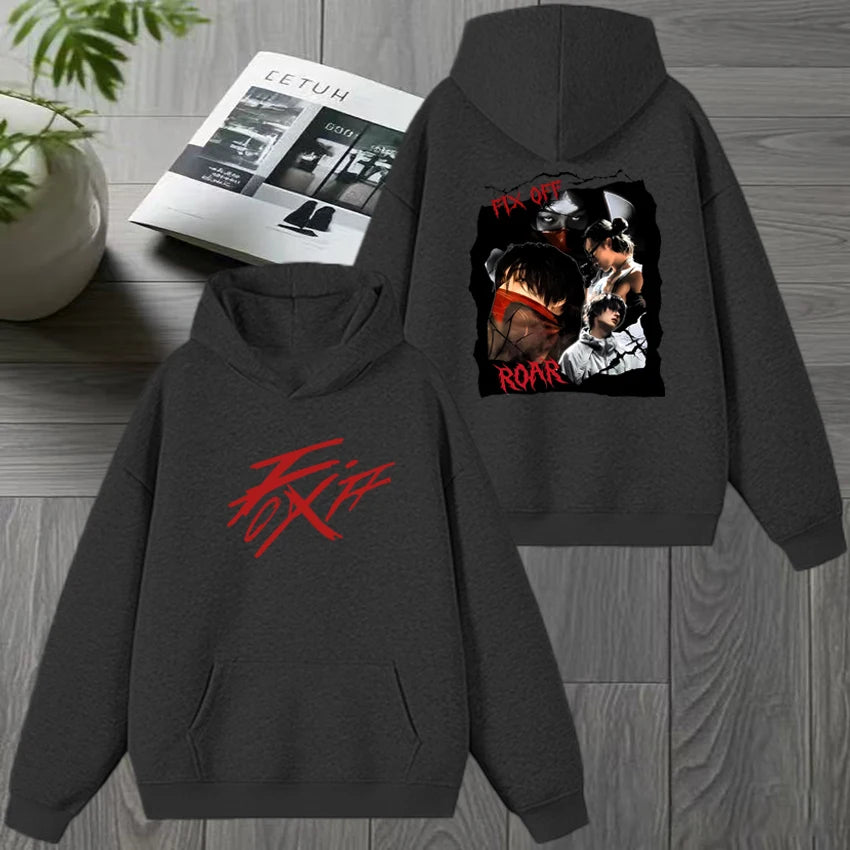 ATEEZ Mingi 2025 New Album Double Sided printed Sweatshirt Autumn Winter Men women Trend Y2k White Hoodie Unisex Fleece pullover