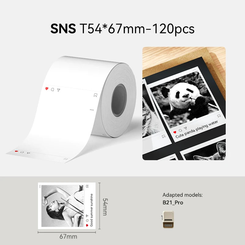 300dpi Portable Niimbot B1 PRO Wireless Label Printer Adhesive Sticker Labeling Machine DIY 20-50mm Labels Maker for Office Home