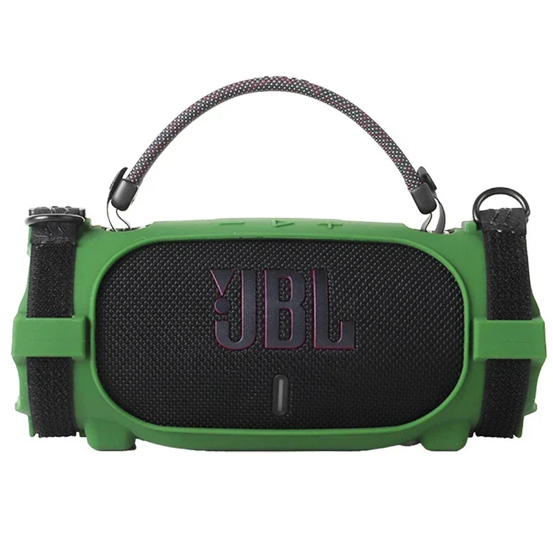 Newest Soft Silicone Case Cover Skin With Strap Carabiner for JBL Charge 6 Portable Waterproof Wireless Bluetooth Speaker