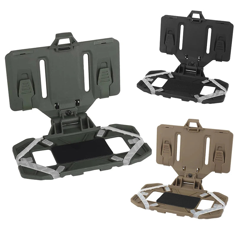 Tactical Admin Phone Platform Molle Cell Phone Holder Carrier Phone Mount with H Harness Strap Shoulder Harness for Screen Size