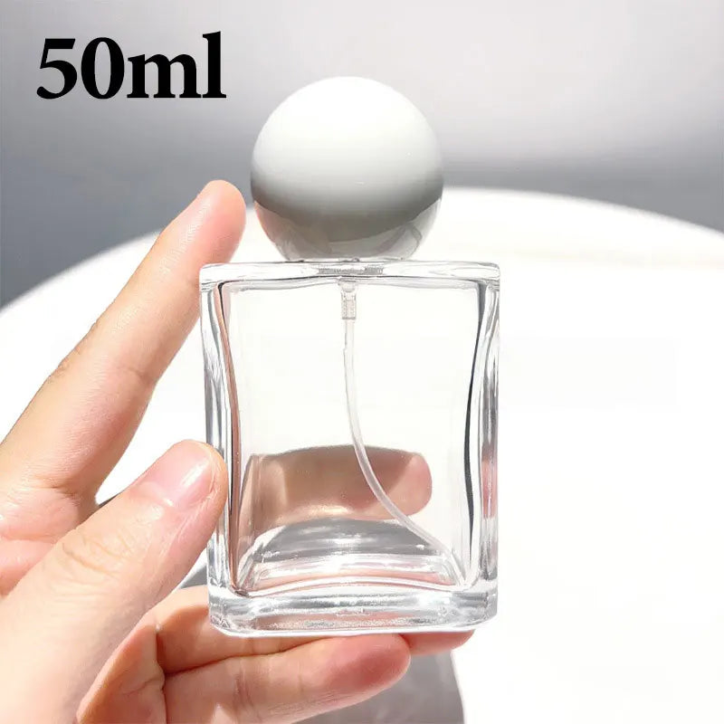 30/50/100ML Square Glass Perfume Bottles Portable Spray Bottle Large Capacity Replacement Empty Wholesale Refillable Containers