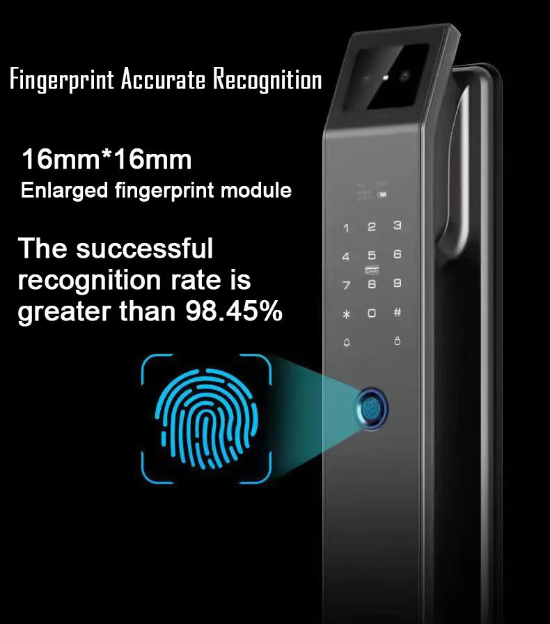 Tuya 3D Face Recognition Unlock Digital Password Door Lock With Camera FIngerprint Password Unlock Keyless Electronic Lock
