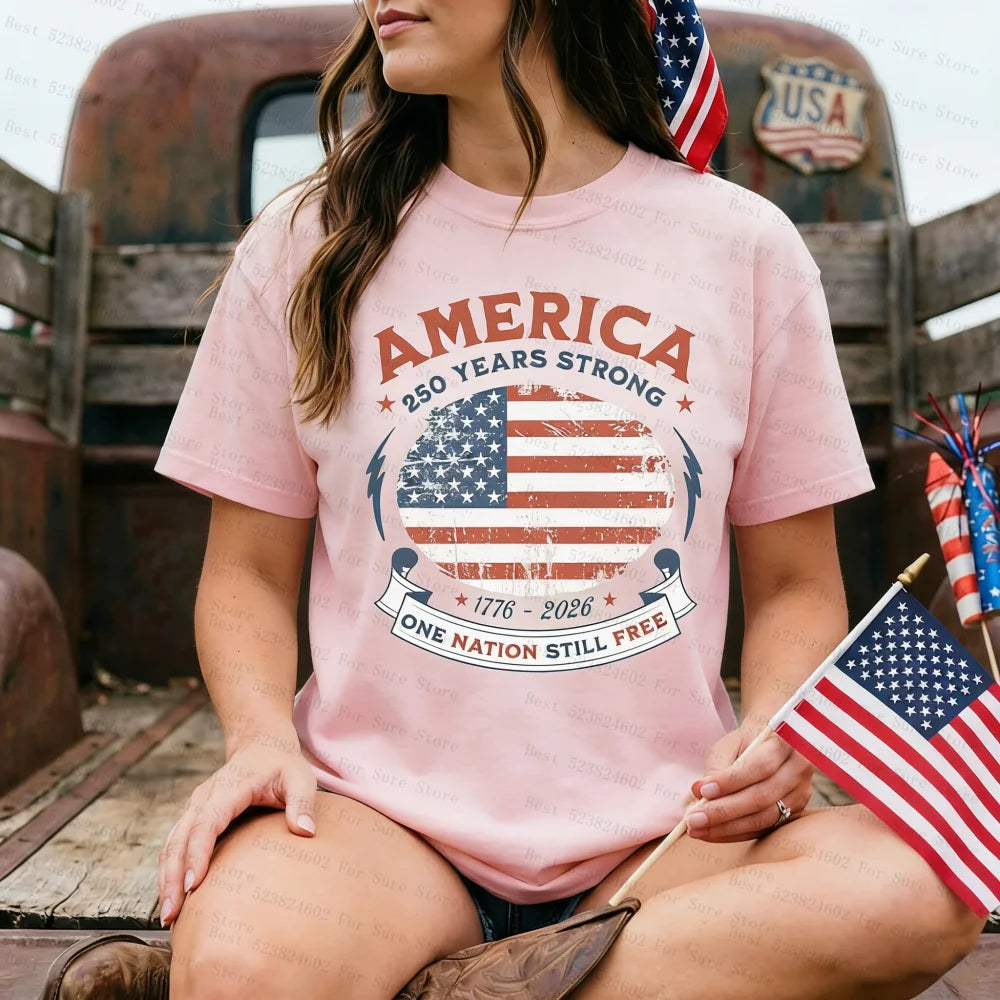 America 250 Years Strong Shirt USA 250th Anniversary Patriotic Tee Independence Day 1776 to 2026 Freedom Shirt America TShirt
