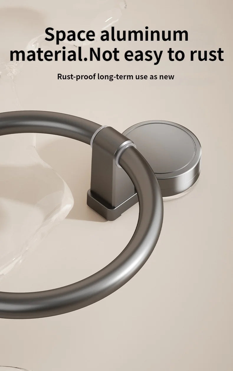 No Need To Drill Suction Cup Towel Ring Bathroom Towel Rack Kitchen Rag Rack Bathroom Toilet Wall Hanging Towel Rack