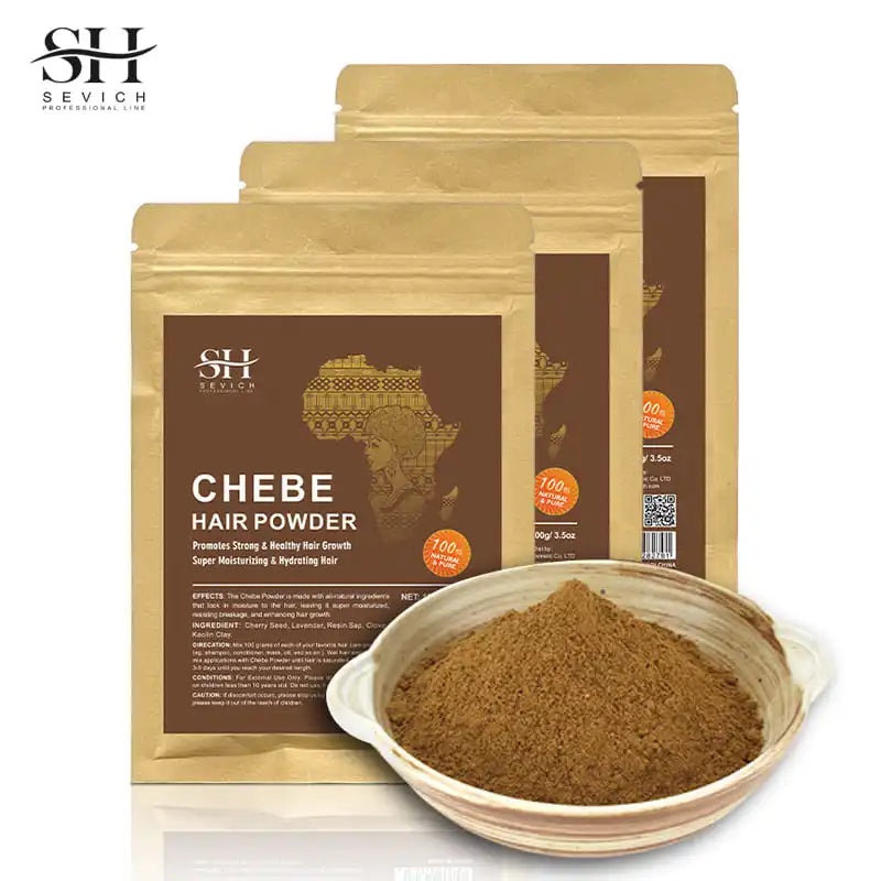 100% Chebe Powder From Chad Africa Women Traction Alopecia Treatment Oil Men Fast Hair Growth Spray Hair Loss Treatment Sevich