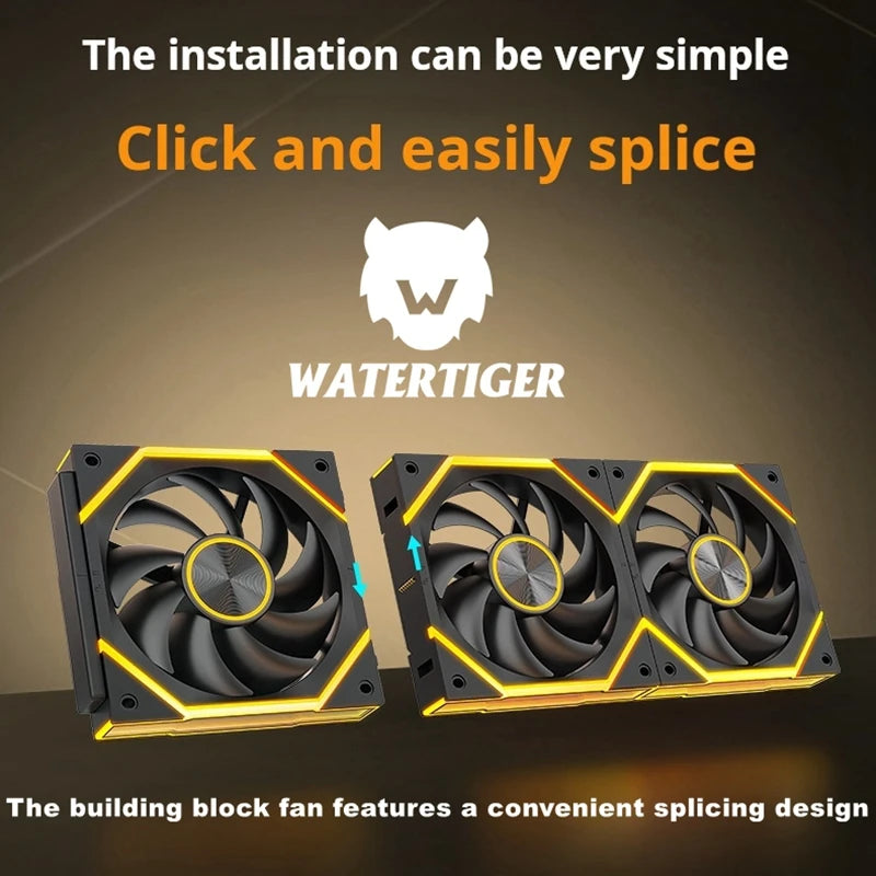 Guangchi V2 building block fan, 120mm case fan,12025 water-cooled fan, 5V ARGB light-emitting fan, convenient for combination.