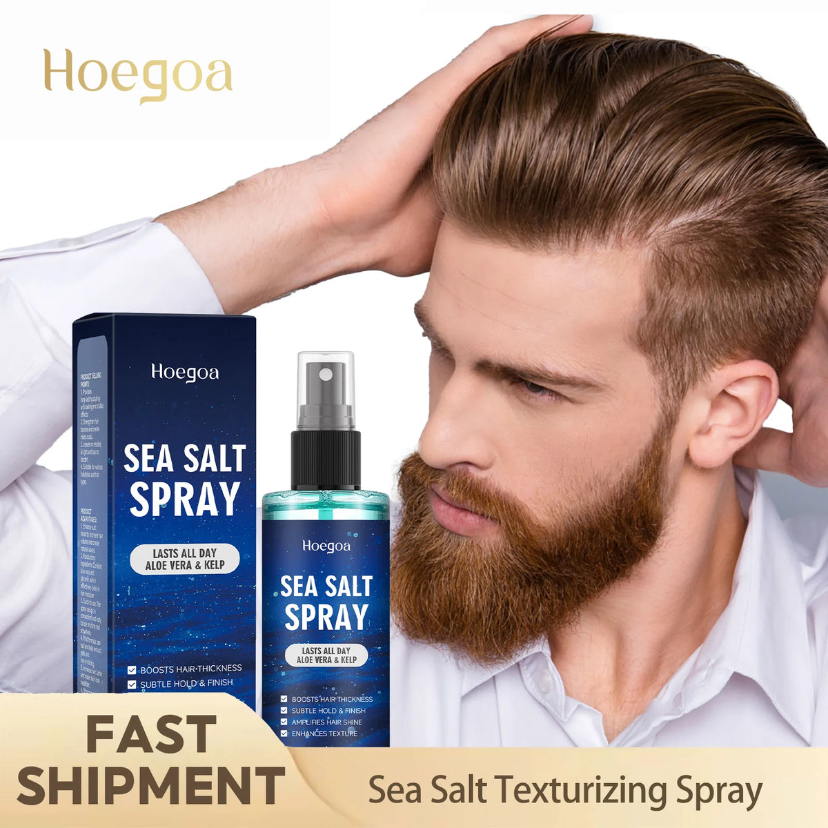 Sea Salt Texturizing Spray Create Natural Beach Waves Improve Hair Texture Lightweight Non Greasy Styling Mist Adds Thickness