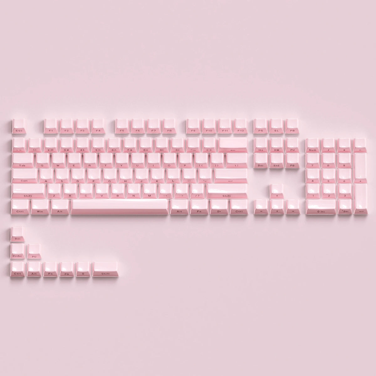 XVX Jelly Crystal Keycaps Side Print Pink/Blue 113keys Double Shote DIY Mechanical Keyboard OEM Profile Translucent Keycaps
