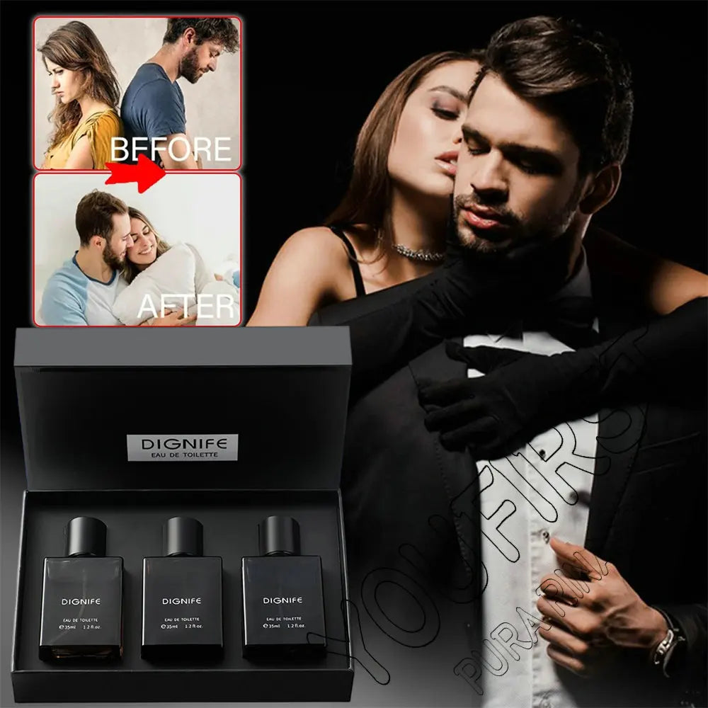 Brand Original Perfume Men Cologne 105ml Pheromone Parfums Homme Fresh Natural Man Fragrance Perfumes Hombre Gift Box 3Pcs Set