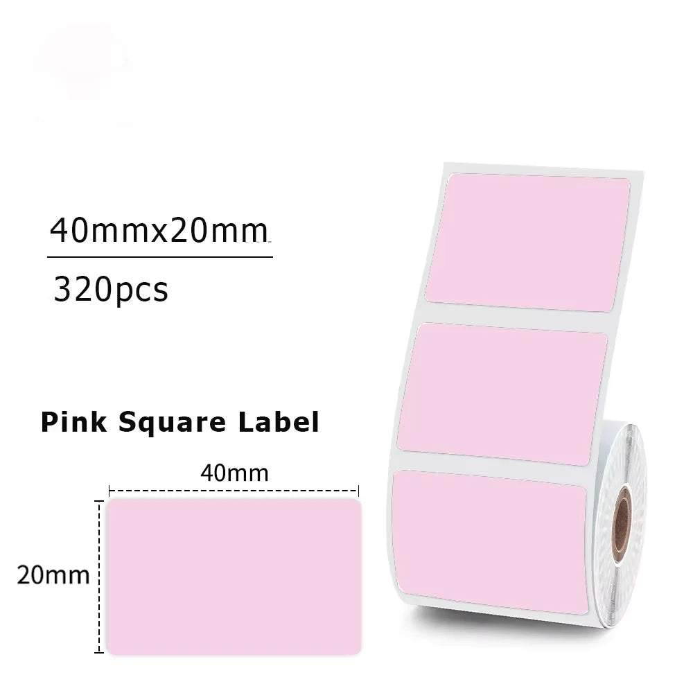 20-50mm White Thermal Label Sticker Compatible for M110 M220 M200 Marklife P50 E210 Munbyn Nelko PM220 MiniPrinter