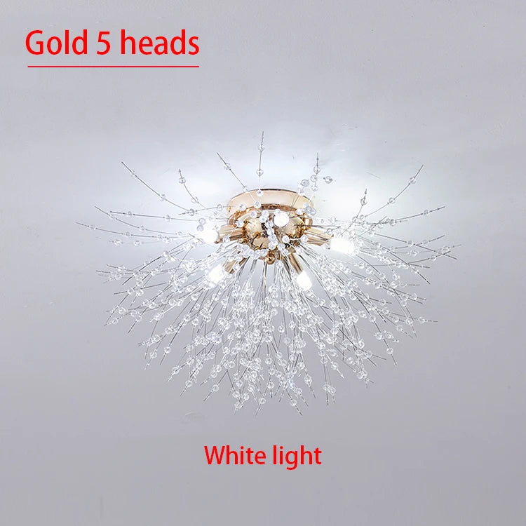 Dandelion Crystal Chandelier Nordic Modern Living Room Dining Room Bedroom Ceiling Light Room Light Fireball Decorative Light