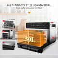 Electric Multifunctional Air Fryer Oven 30L 1800W Steam Function Convection Baking Pizza Chicken Stainless Steel 4