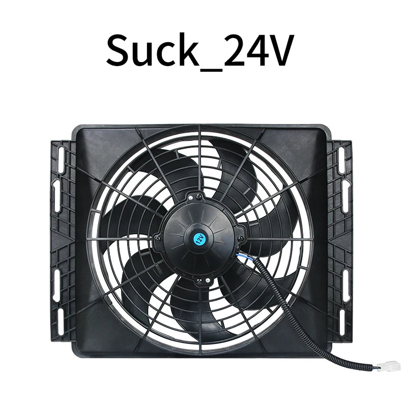 Parking Air Conditioning Cooling Electronic Fan Modified Universal High-power 120W Car Water Tank Fan Motor 12v 24v