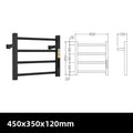 Mini Electric Towel Warmer Black Spa Dryer with Rail Machine Stand Steel Bathroom Accessory for Home Use Wet Heated Hanger