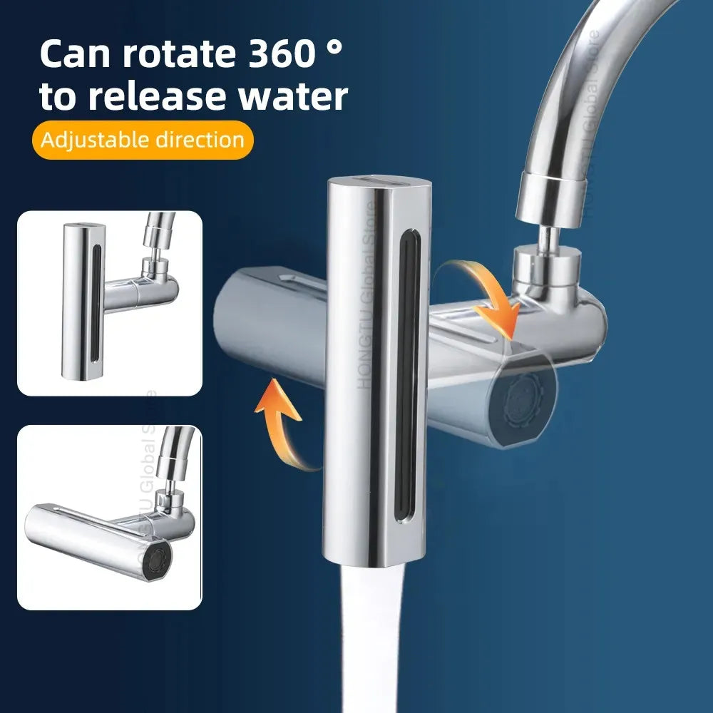 4 Mode Real Waterfall Kitchen Faucet Extension Adapter for Bathroom Basin Aucets Bubbler Nozzle Waterfall Sprayer Tap Fit Shower