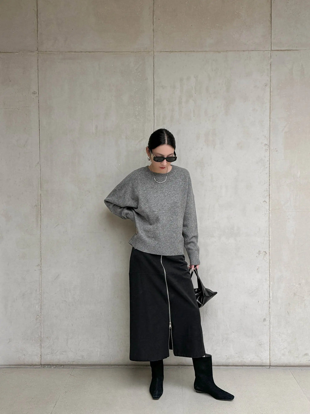 Krazing Pot Kid Suede Leather Square Toe Low Heels Modern Boots Casual Winter Autumn Brand Office Lady Concise Women Ankle Boots