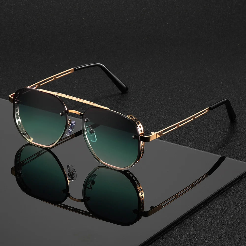 2026 New Classic and Fashionable Double-beam Metal Sunglasses, High-end, Simple and Versatile Sun Glasses for Man Women