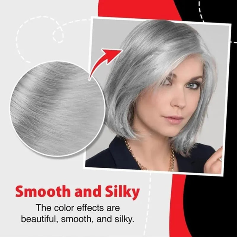 Gray Color Hair Dye Cream Unisex Smoky  Punk Style 100ml Light Grey Silver Permanent       s
