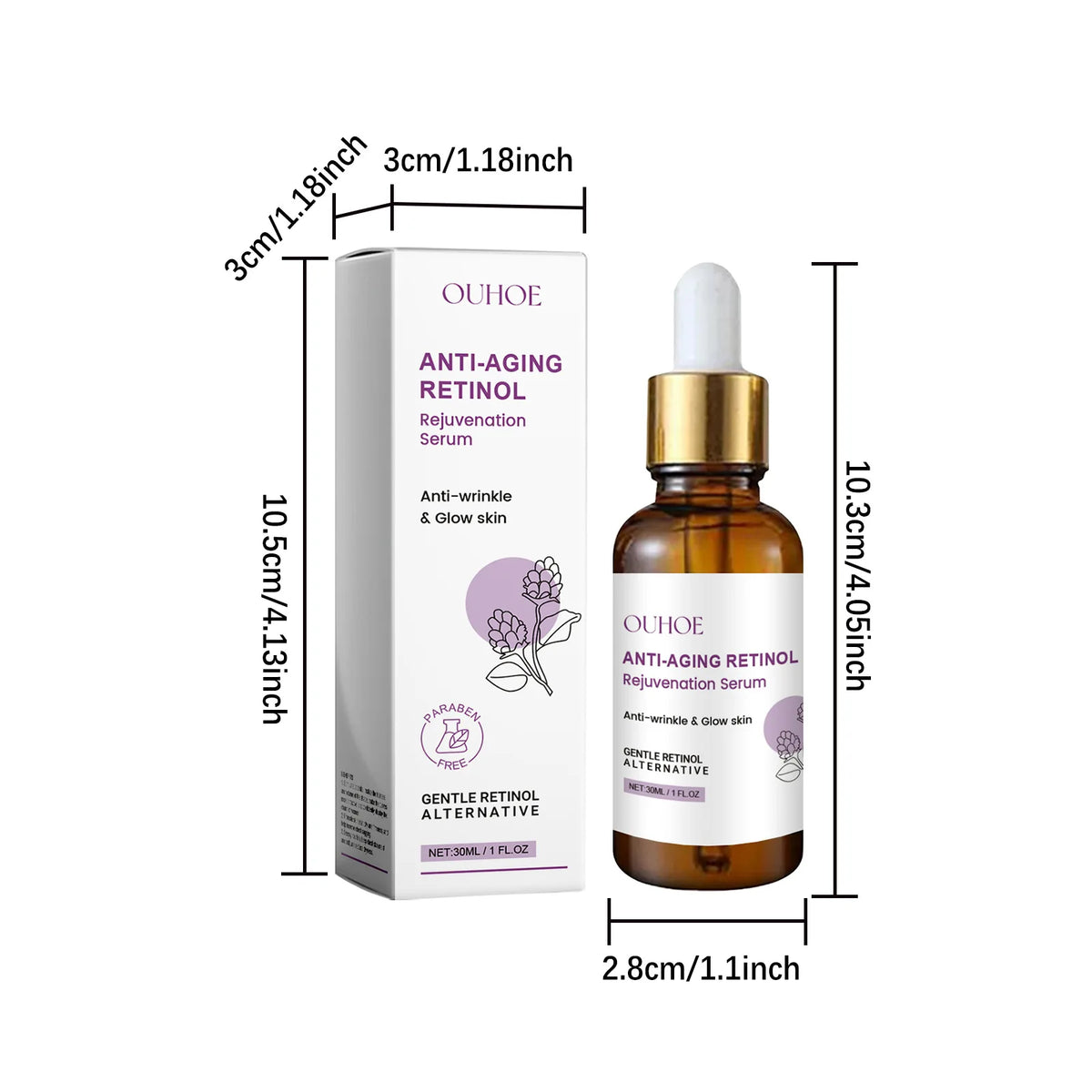 Retinol Face Serum Forehead Fine Lines Removal Collagen Lifting Repair Firm Moisturizing Glowing Rejuvenation Essence Skin Care