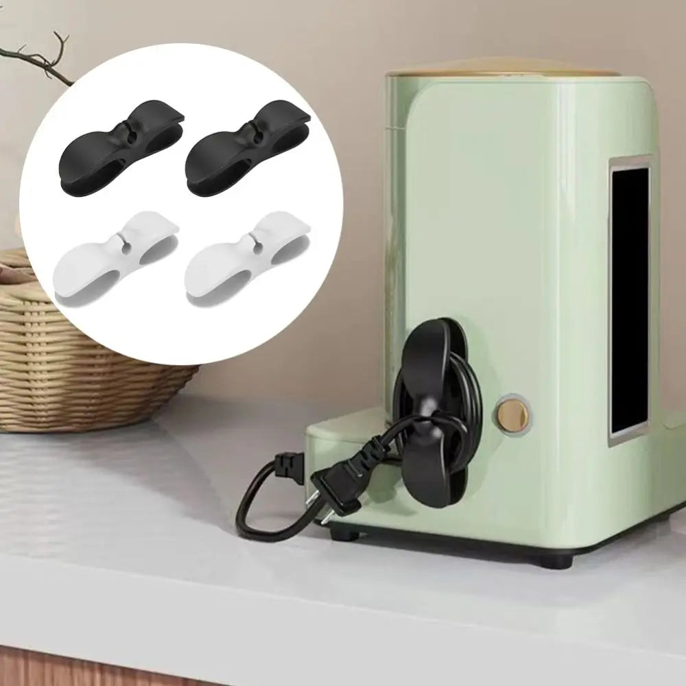 Kitchen Appliances Cable Management Clips Kitchen Wall Hanging Cord Winder Organizer Bobbin Winder Wire Fixer Clips Holder
