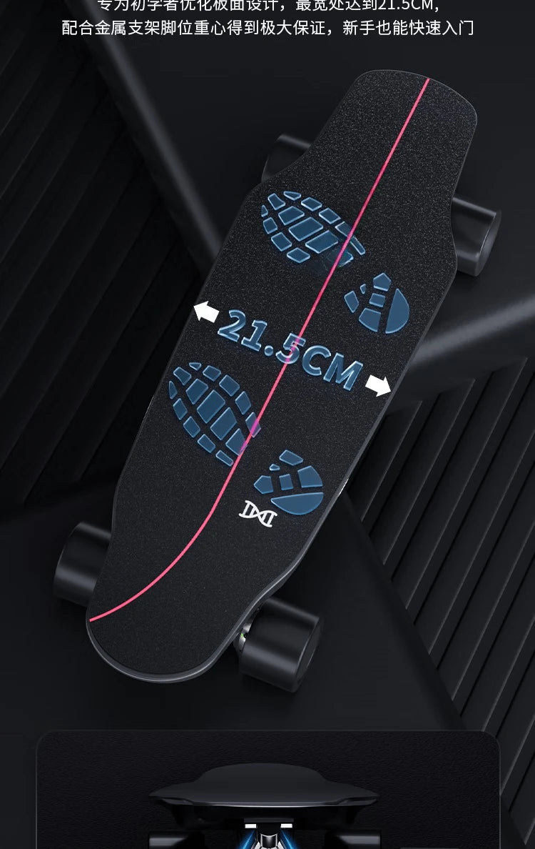 8 Electric scooter four-wheeled beginner adult skateboard wireless remote control roller skating balance dual-drive scooter,