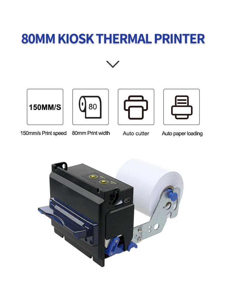 CASHINO KP-347 80mm Kiosk Thermal Ticket Printer With Auto cutter For Self Service Kiosk Machine