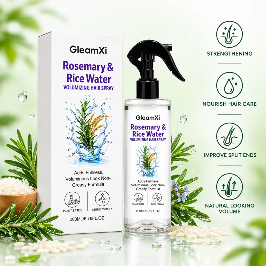 Rosemary Rice Water Volumizing Hair Spray 200ml Lift Hair Roots Adds Fullness Smooth Frizzy Hair Lightweight Non Greasy
