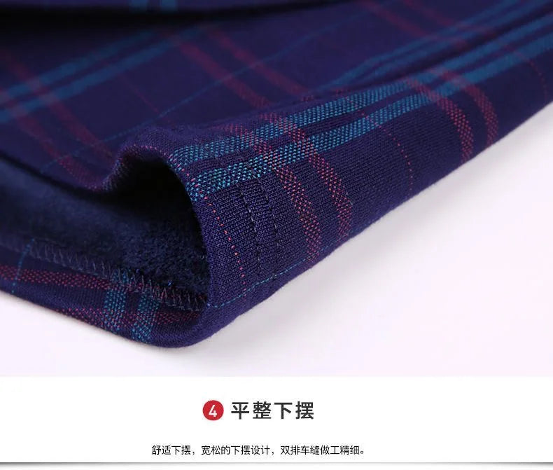 New Design Autumn Winter Warm Plaid Shirts for Men Evening Business Office High Quality Men's Winter Clothing Fashion Tops 2026