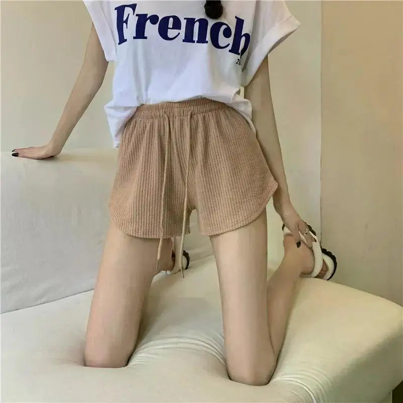 Women Gym Fitness Running Shorts Women's Summer Thin Style Loose Casual Large Size Wide Leg High Waist A-word Sports Hot Pants