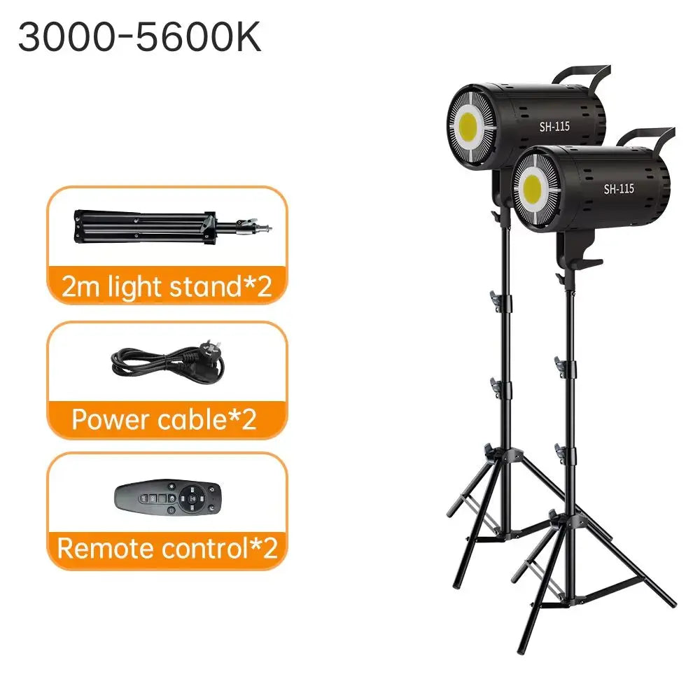 115/135W Photography Bowens Lighting LED 220V Video Studio Daylight-Balanced Lamp Portrait Flash Studio 3000-6000K 3 Colors