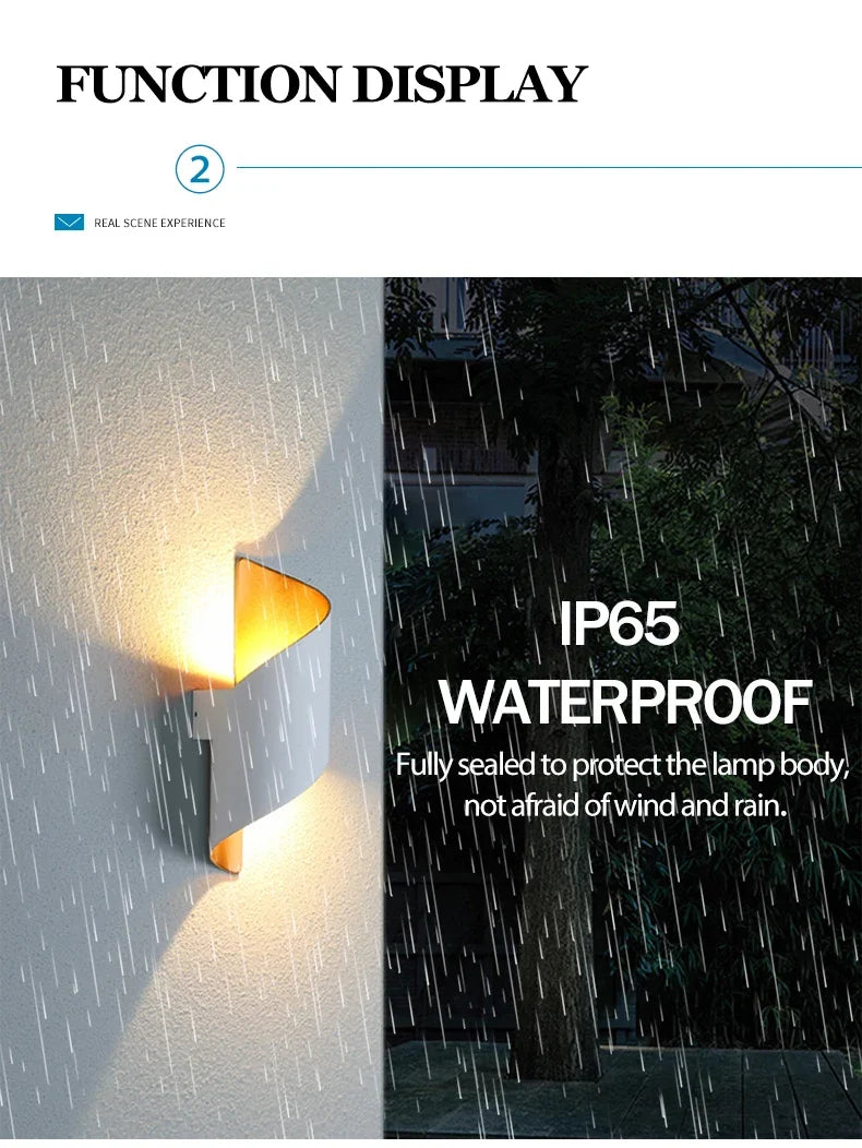 LED Wall Lamp 10W Indoor Wall Lights Waterproof Outdoor Modern Nordic Sconce Lamp Interior Wall Light Home Decor
