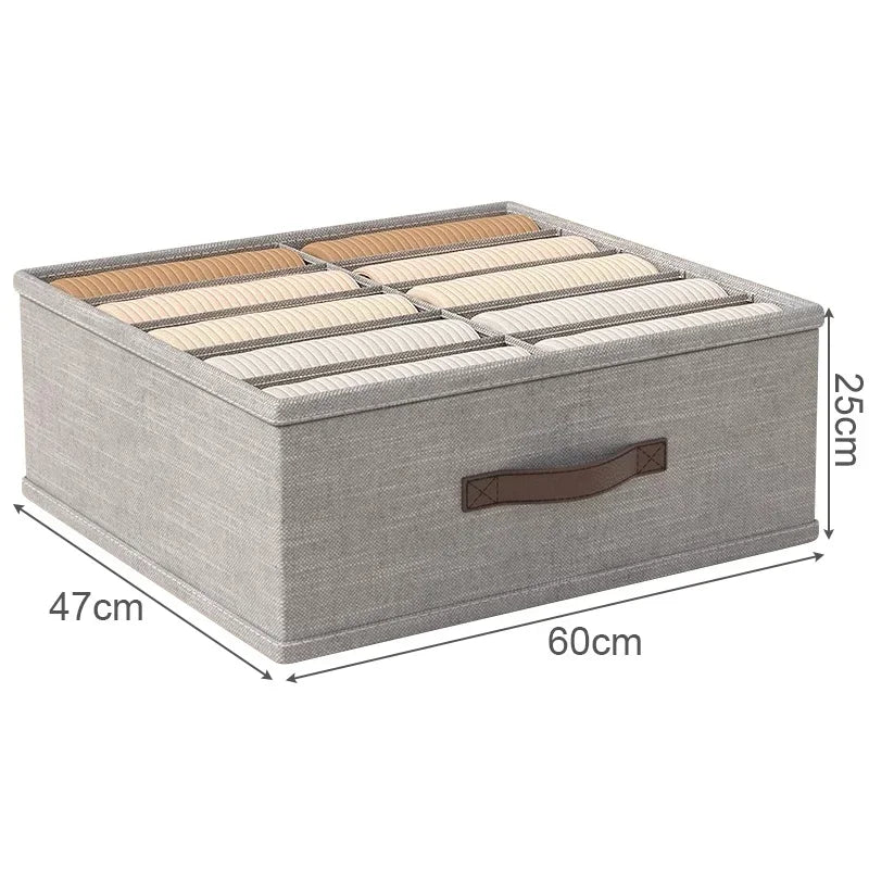 10/16/24 Grids Wardrobe Clothes Storage Organizer With PP Board Cabinet Foldable Drawer Sweater T-Shirt Jeans Storage Boxs