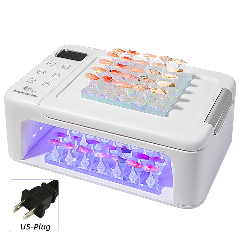 300W High-power Nail Dryer Lamp For Machine With Hand Pillow Wear 63LEDS UV LED Lamp for Press On Nail Dryer for Curing All Gel