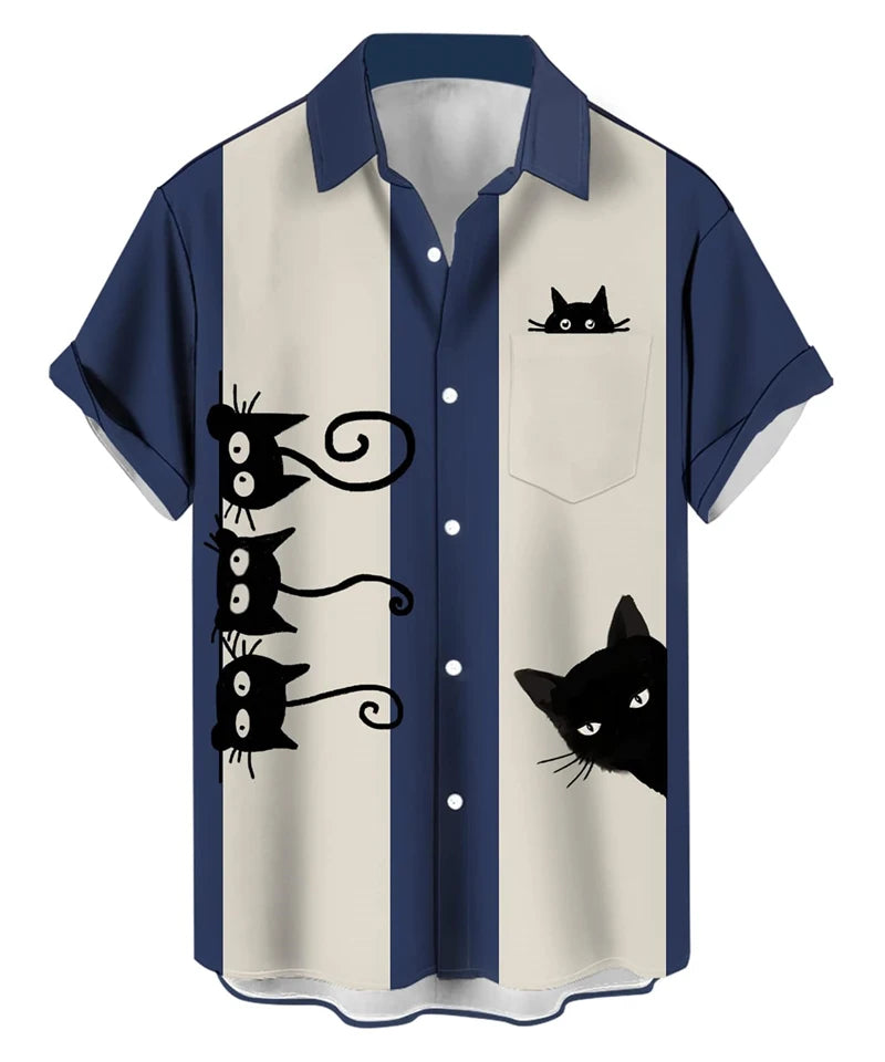 Summer Men's Shirts 3d Print Casual Outdoor Street Short-sleeved Shirts Men Women Loose Comfortable Hawaiian Men's Daily Wear