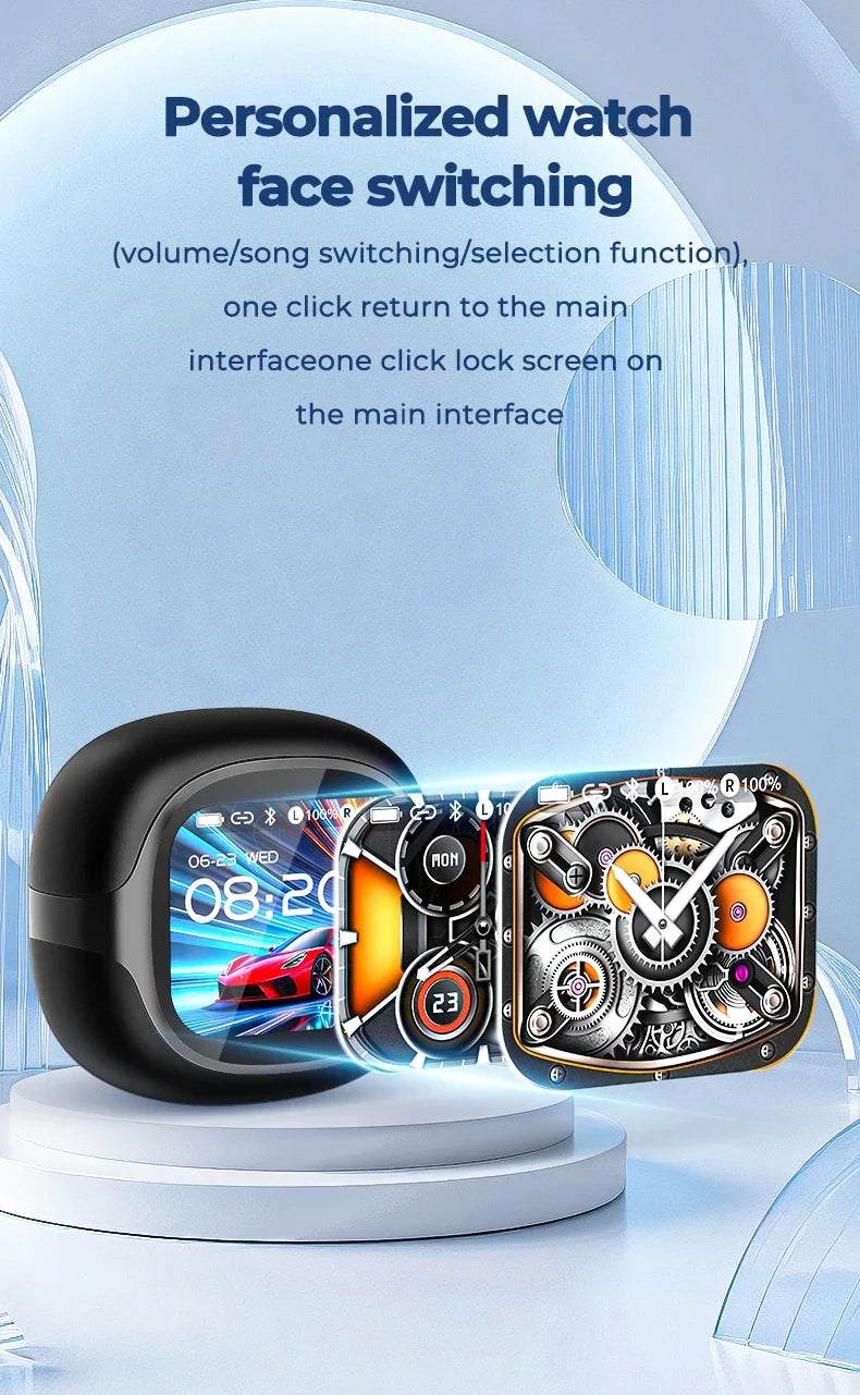 HTC Bluetooth Headset Surround Sound Hi-Fi Stereo Comfort Fit Lightweight Open Ear for Sport Running Wireless Earbuds NE58