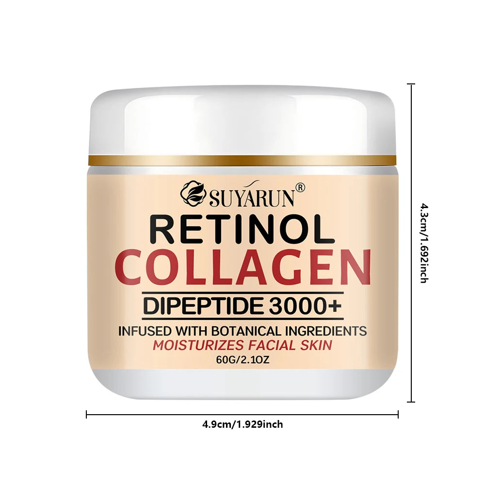 SUYARUN Retinol Collagen Face Cream Hydrating Moisturizing Anti-Aging Wrinkle Firming Night Cream for All Skin Types.