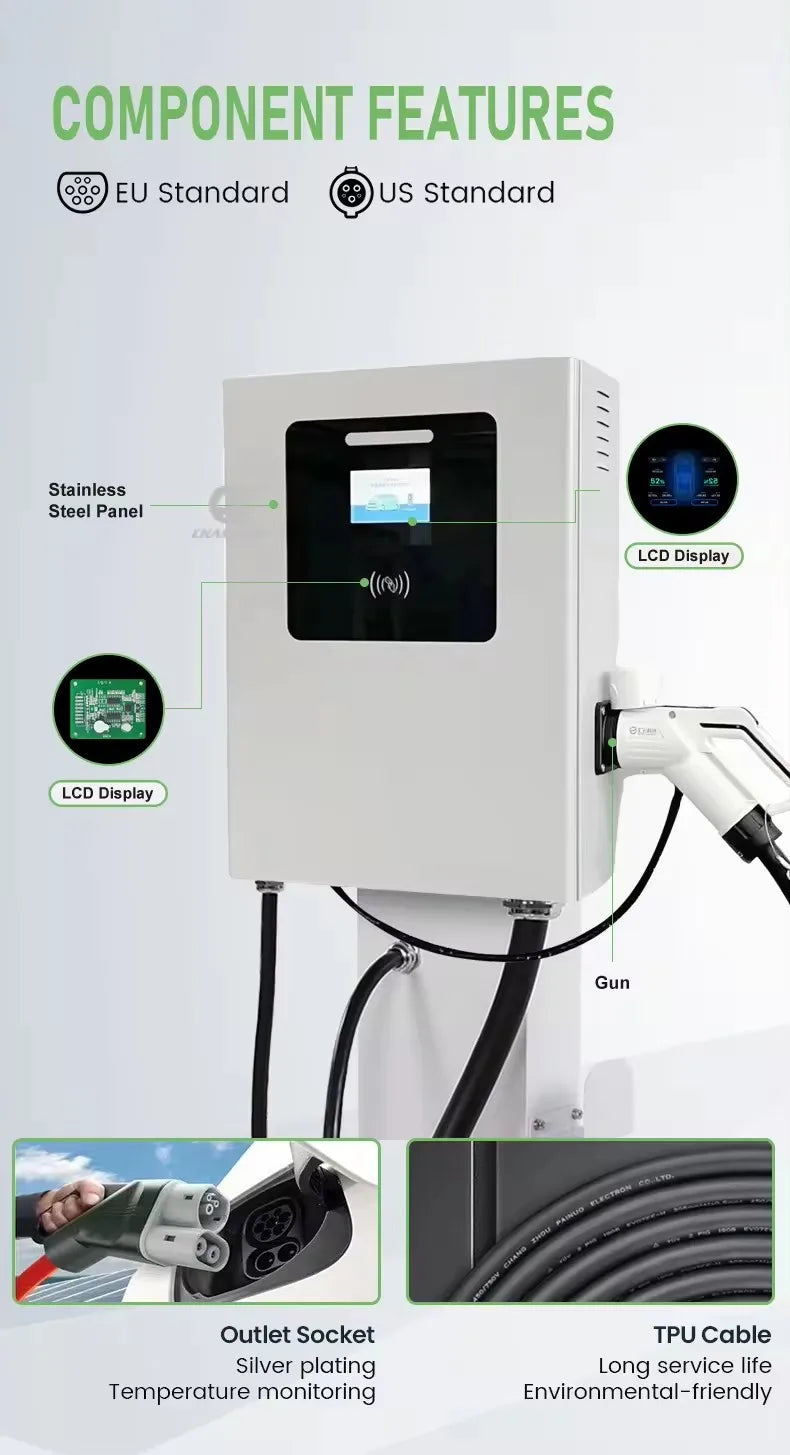 YuGong New CCS1 15kw/20kw/30kw/40KW DC Fast EV Charger CCS COMBO Wallbox Charging Stations up to 40kw