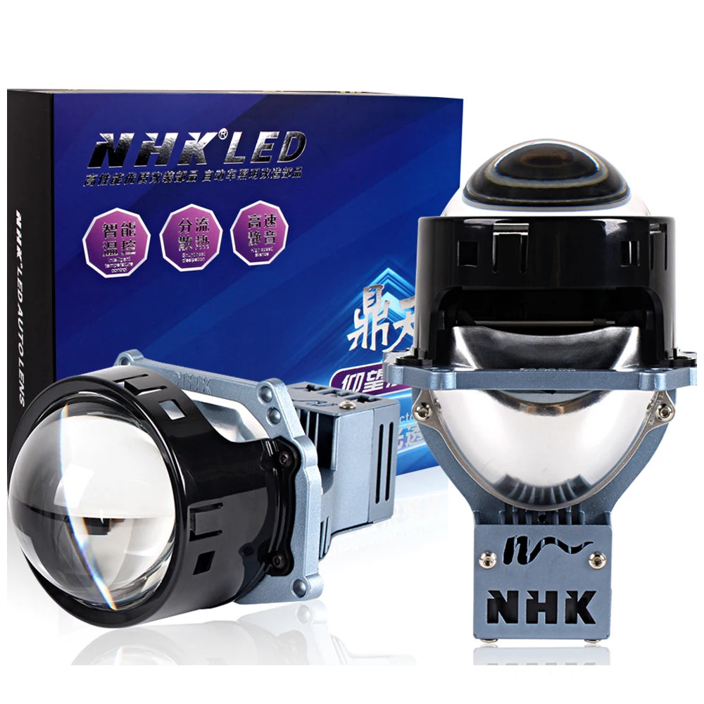 NEW For NHK IV Car Lights 3.0 Bi-led Lens 3R G5 6000K 55W LED Projector Lenses Dual Reflector Accessories Retrofit