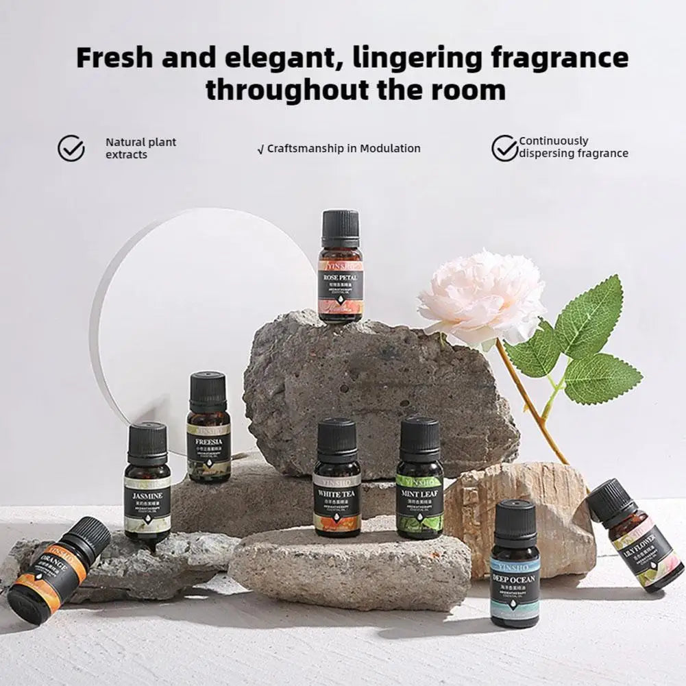 16 Flavors Essential Oils Water-soluble Lavender Rose Car Air Fresheners Perfume Refill Aroma Diffuser AirHumidifier Home 10ML