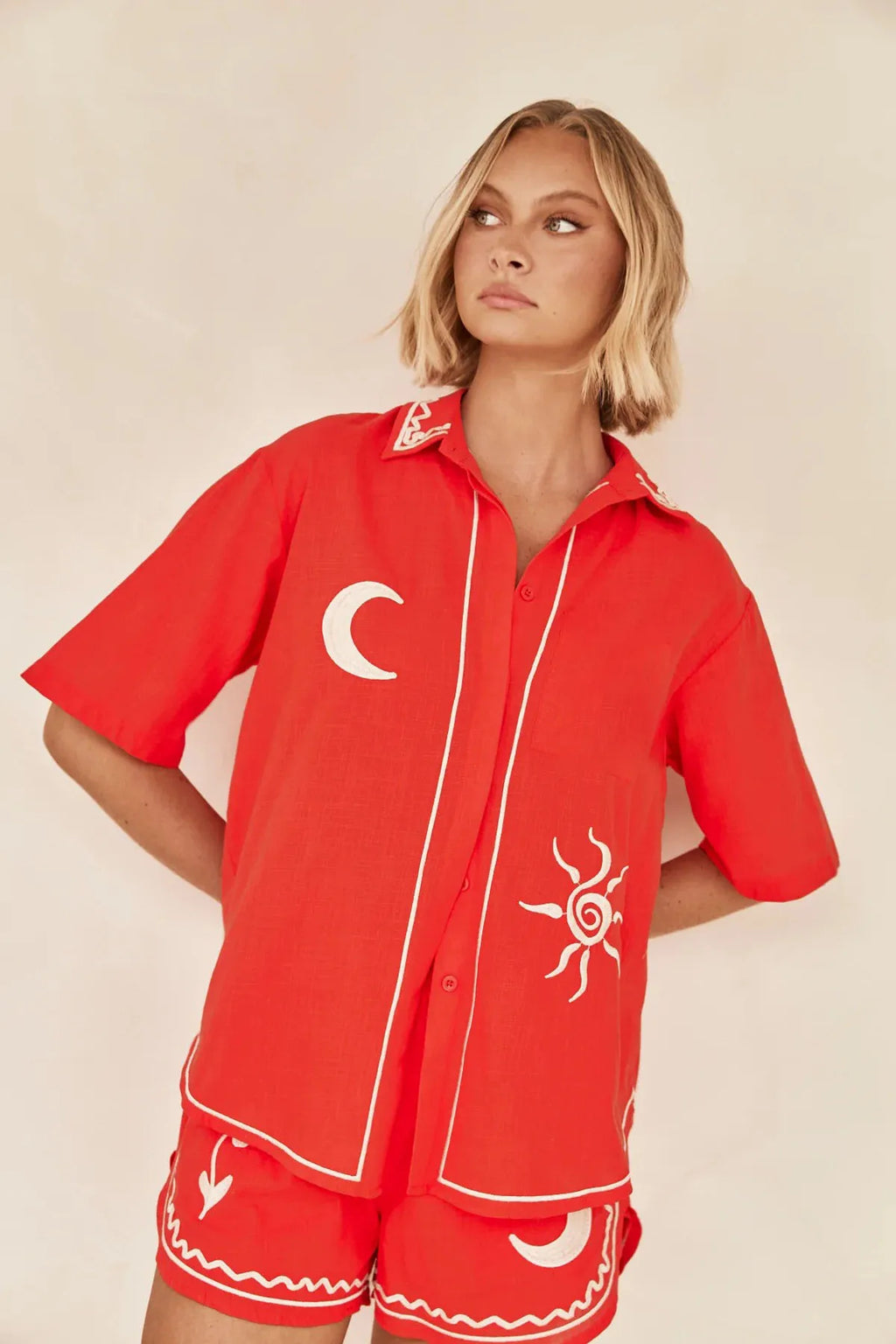 Women Summer Fashion Shorts Sets Retro Print Sleeve Shirt Shorts Suit New Casual Loose Female Beach Vacation Shorts 2 Piece Set