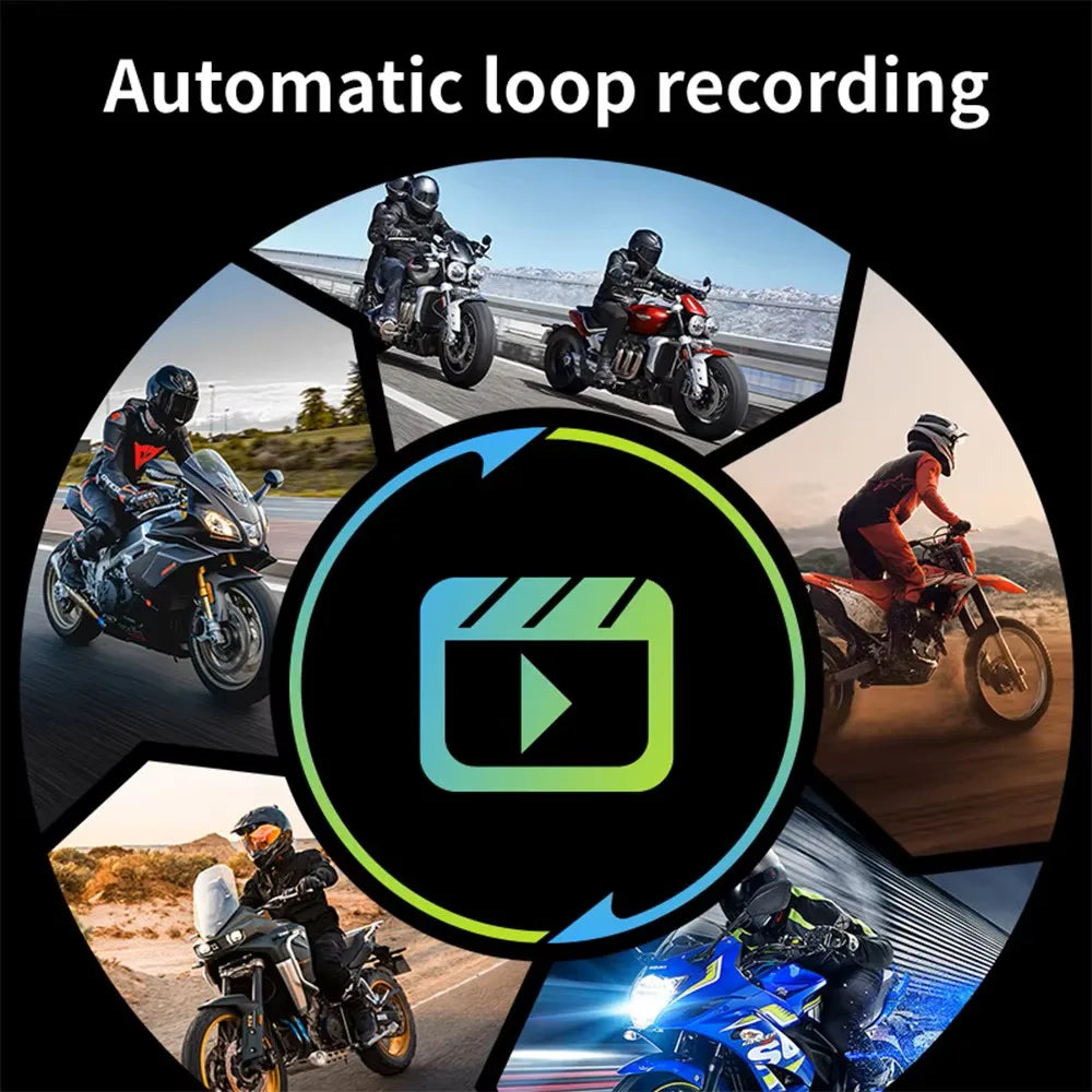 JIUYIN Dual 1080P Motorcycle DVR Full Body Waterproof Moto Camera WiFi Dash Cam Front Rear Driving Video Recorder Black Box
