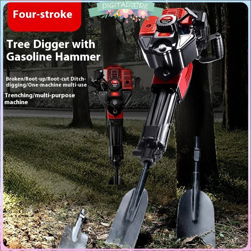 Hot selling Multi-function tree-digging machine,seedling-raising machine,oil pickaxe drill bit earthball digger,ditching,broken