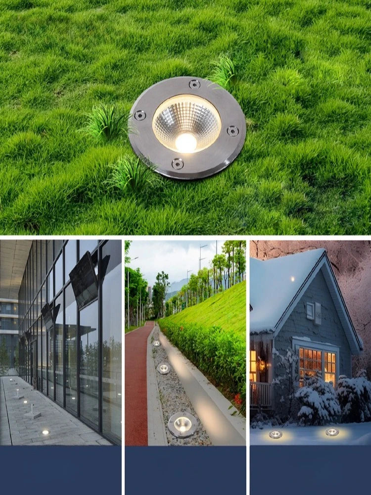 5W 10W 12W 15W Led Garden Underground LampsOutdoor IP67 Waterproof Buried Garden Path Spot Recessed Underground Light Warm White