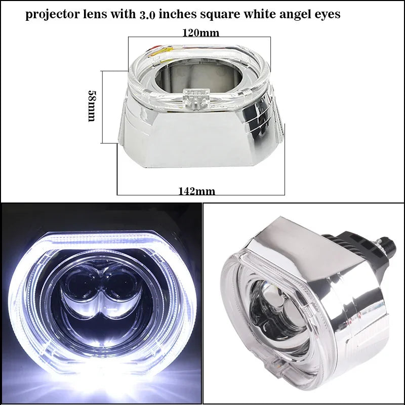 SANVI 2PCS S13 60W 6000K Dual Hyperboloid Bi LED Projector Lens 3R G5 H4 h7 9005 9006 Auto Projector Lens LHD Headlight