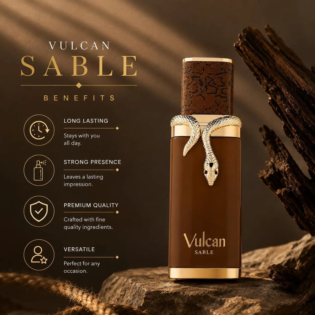 French Avenue Vulcan Sable -  Whiskey, Coriander, Tonka, Patchouli, Benzoin -  Eau De Parfum 3.4Oz/100ml