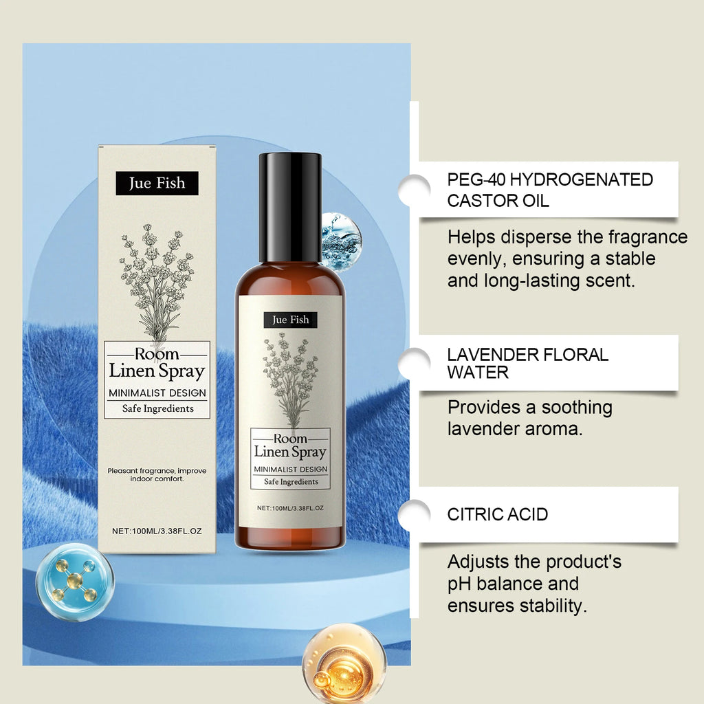 Indoor Lavender Fragrance Spray - Long-Lasting Freshness Improves Indoor Air Quality Household Deodorant And Air Freshener 100ml