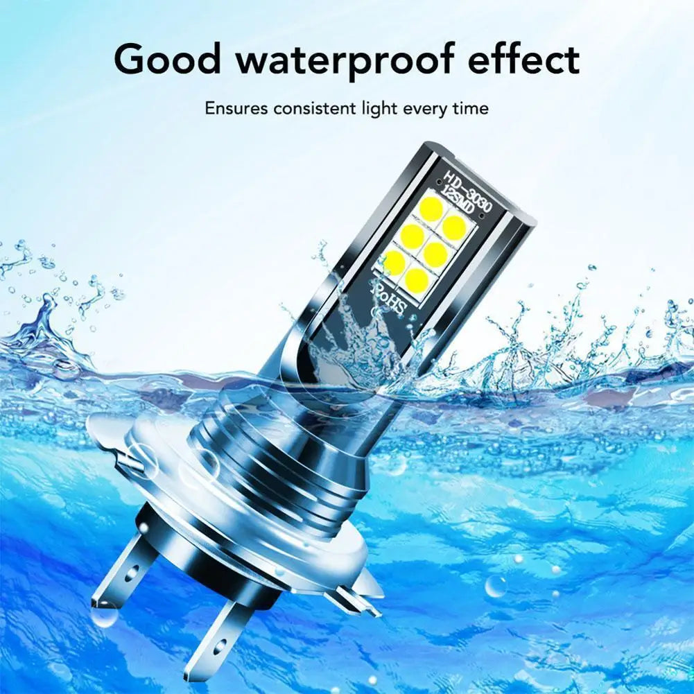 H1/H3/H4/H7/H11 LED Headlight Bulb Beam 12V 12W High Power LED Car Light Headlamp 6000K Auto Headlight Bulbs 12000LM