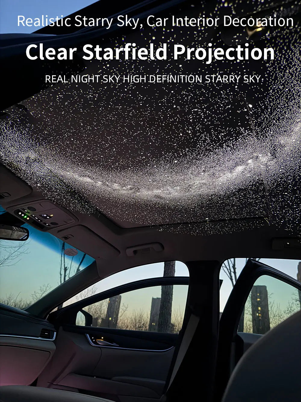 Car Interior Light Roof Star Light USB LED Starry Atmosphere Projector Decoration Night Party Decor Romantic Saturn Galaxy Light